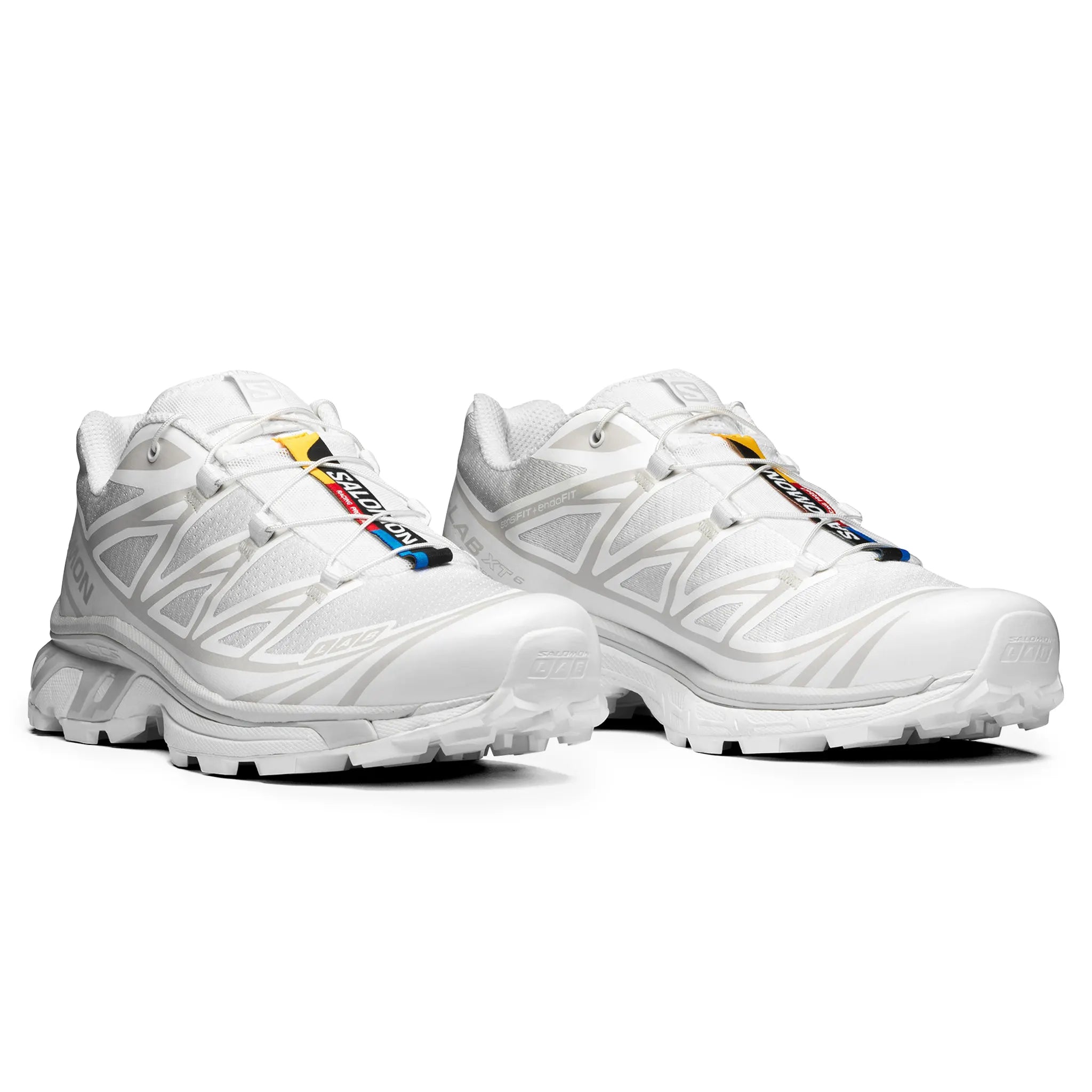 Front side view of Salomon XT-6 White Sneaker